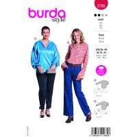 Tipar bluza pentru femei, cu decolteu in v si maneci largi, in doua variante