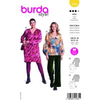 Tipar bluza lejera pentru femei, cu maneci largi, incretite la tiv sau cu manseta, in doua variante