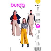 Tipar bluza eleganta si pantaloni largi pentru femei, in trei variante